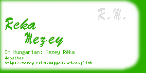 reka mezey business card