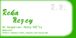 reka mezey business card
